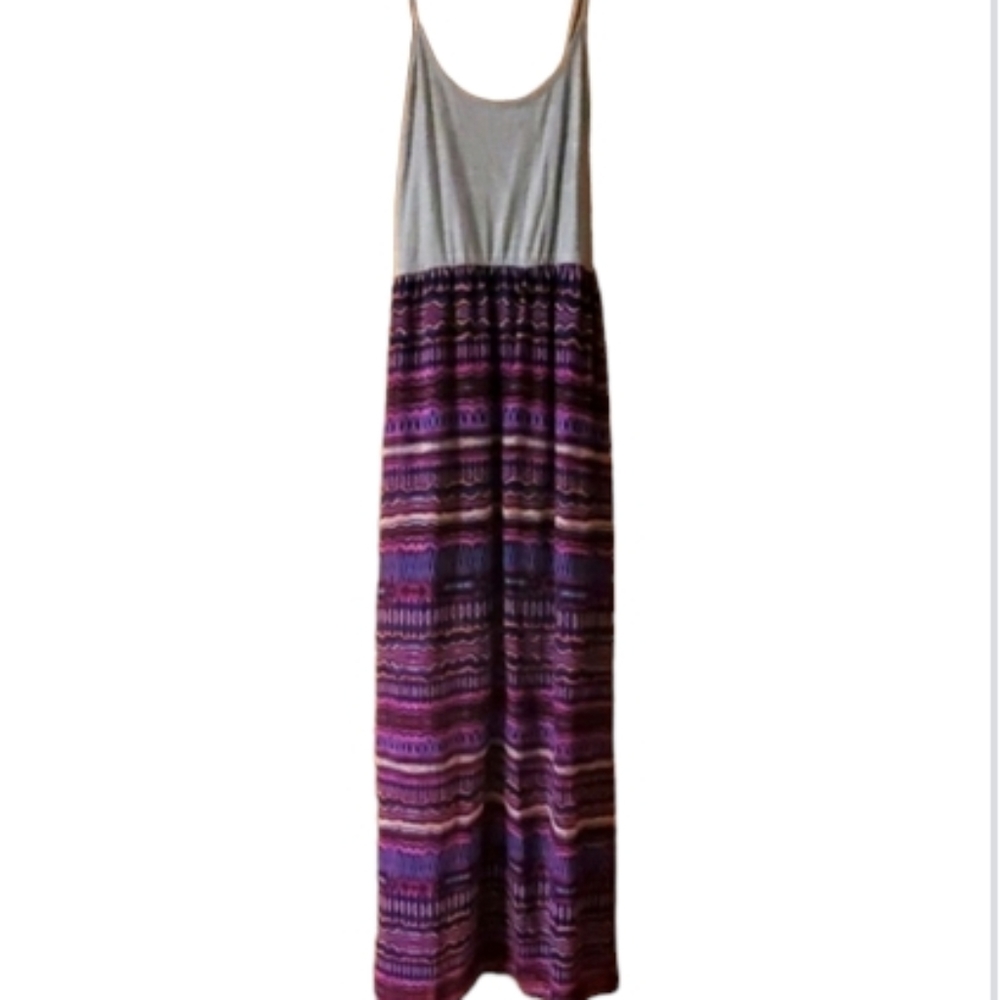 Forever 21 Womans Sleeveless Tribal Print Maxi Dress Size Small